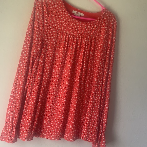 Boden Red Flare Cuff Jersey Top size 10 - Picture 4 of 8